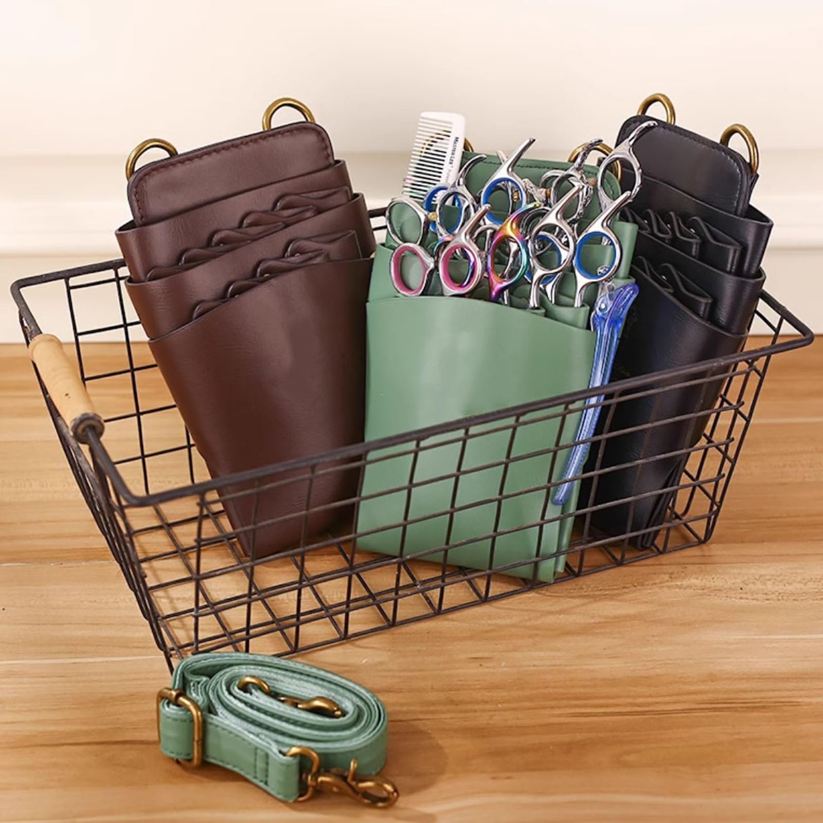 Fondina for forbici Custodia for barbiere Borsa for attrezzatura...(Grey.)