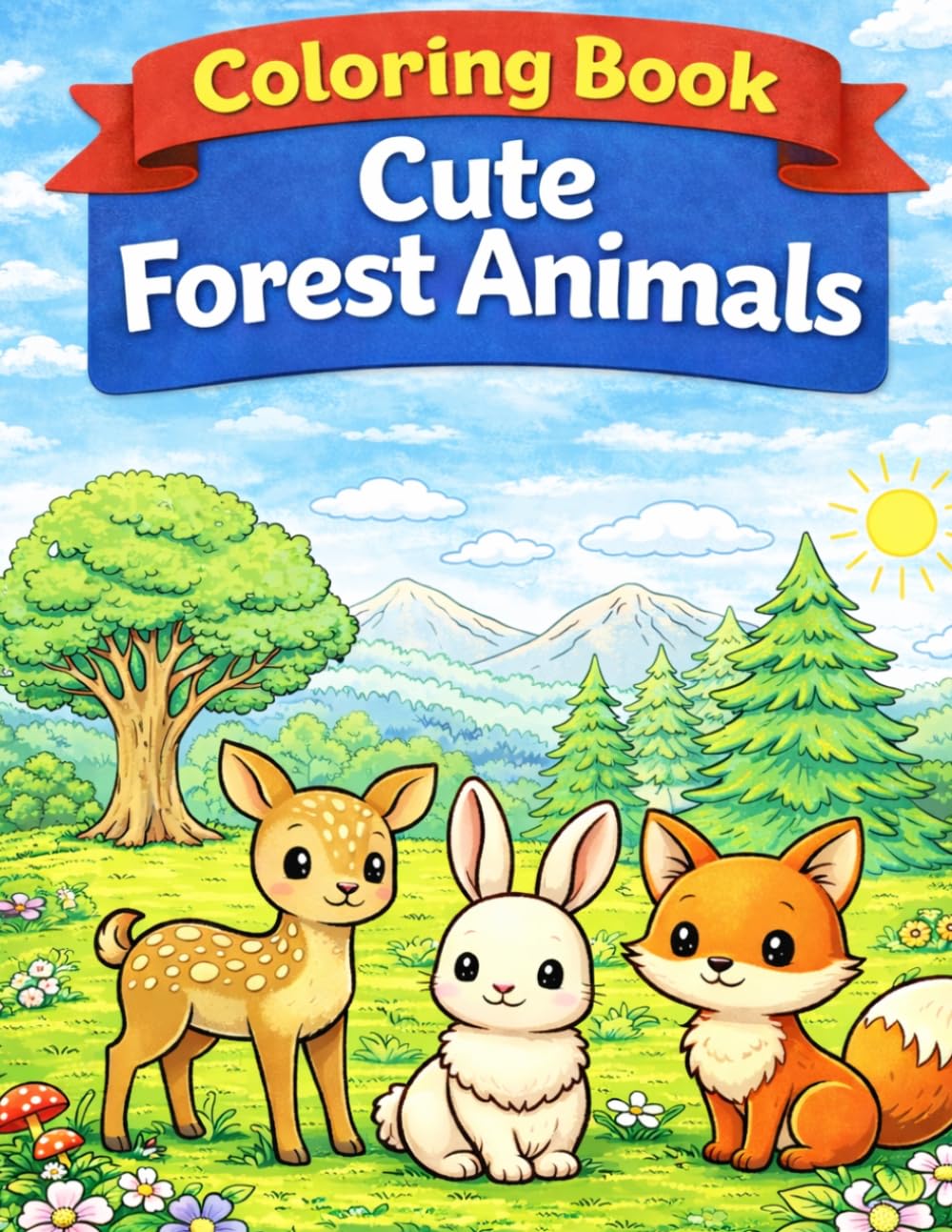 Coloring Book: Cute Forest Animals