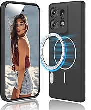 Magnetic Cover for Motorola Moto Edge 50 Pro 5G – Soft Liquid Silicone Case, Shockproof Protection Case, Compatible with Magnetic Accessories, Black