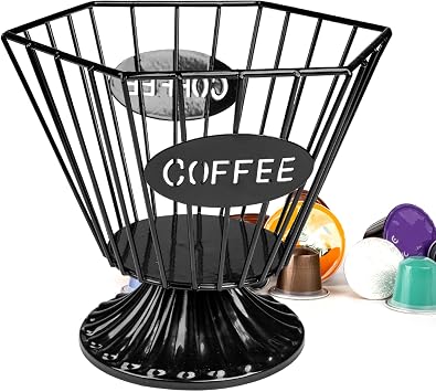 Coffee Pod Holder,K Cup Holders for Counter,Black Coffee Concentrate Capsules K Cup Organizer,Coffee Pod Organizer for Kitchen Office,Coffee Bar Accessories Decor for Coffee Lovers
