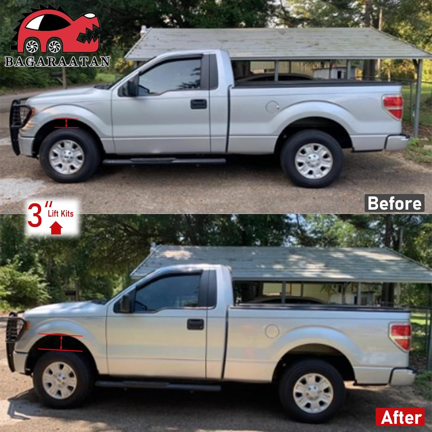 3" Front Leveling Lift Kit Ford F250 F350 Super Duty 2WD 1999-2020 Ford F150 2WD 1981-1996,3 inch Front Suspension Spring Strut Spacer