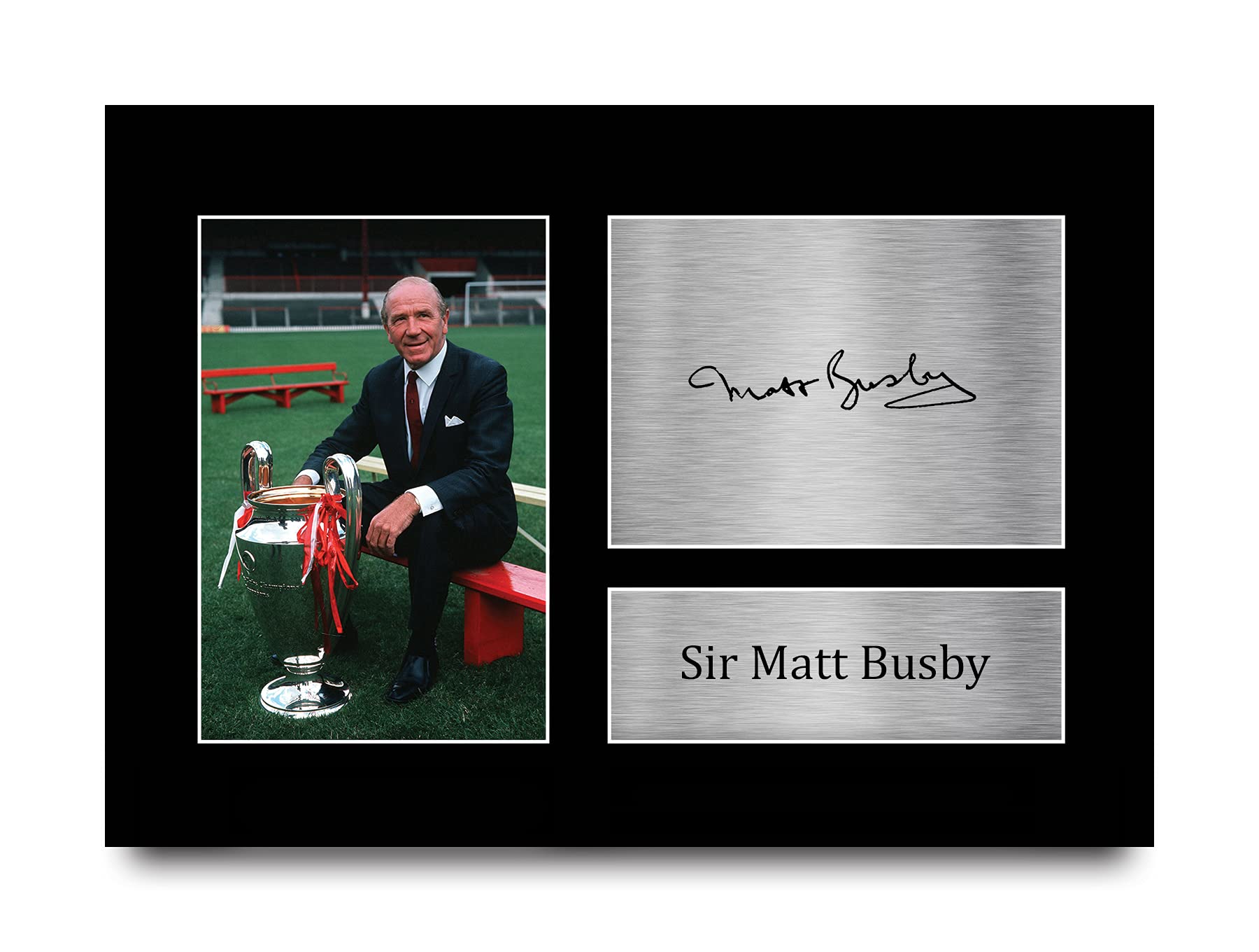 HWC Trading A4 Sir Matt Busby Gifts Printed Signed Autograph Picture for Fans and Supporters - A4