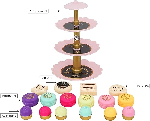 Miniatura 2 de Miraculous Ladybug - Soporte de macaron de Tom & Sabine, juguete de juego de rol con soporte para pasteles y accesorios, juguetes para niños con
