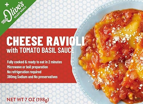 Miss Olives - Ravioli de queso apto para microondas bajo en sodio, 7 onzas (paquete de 3) disponible en Yaxa Colombia