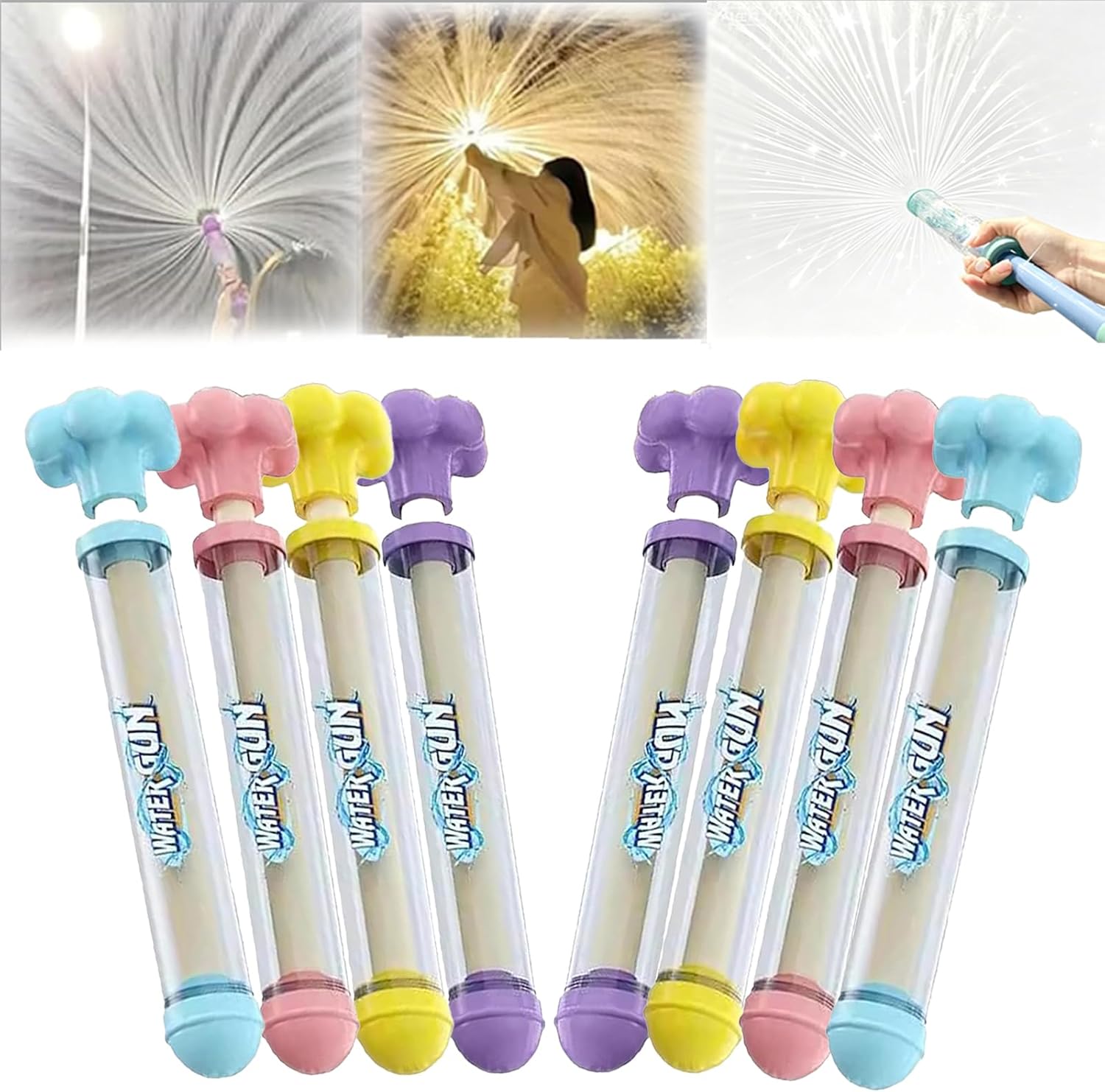 Firework Water Gun, Fireworks Style Water Spray Toys, Romantic Fireworks Style Waters Spray Toy for Couples, Waters Firework Sprinkler for Party (8 Pcs)
