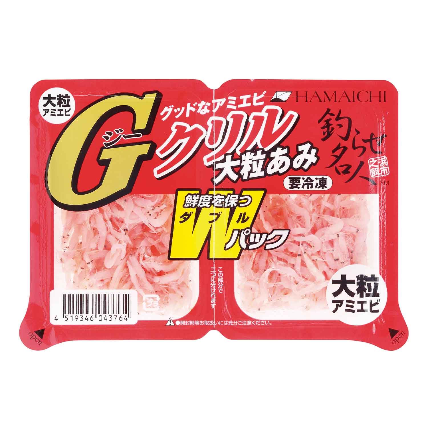 Amazon | 〈冷凍釣りエサ〉浜市［HAMAICHI］GクリルWパック大粒あみ(生