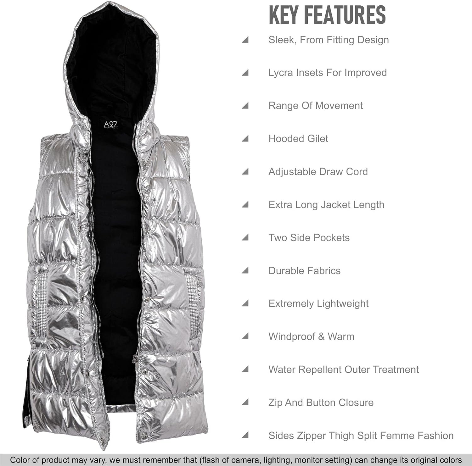 A2Z 4 Kids Hooded Gilet Jacket Fabric No Sleeve - Gilet Royal 5-6