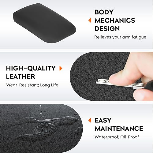 Miniatura 3 de Youxmoto Tapa de consola central para Ford Mustang 2005 2006 2007 2008 2009, kit de reparación de cubierta de reposabrazos, color negro se adapta a