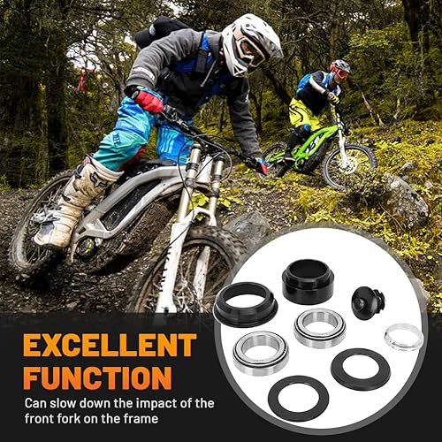 Miniatura 3 de GZYF Rodamientos de horquilla para auriculares de motocicleta, rodamientos de tapa superior de auriculares de horquilla, kit de tubo de cabeza de