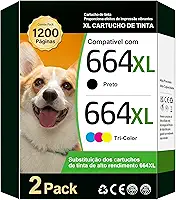 TECKKIN Cartucho de Tinta Compatível para HP 664 664XL Compatível para HP Deskjet Ink Advantage 1115 1118 2135 2136 2675 3635 3638 3775 3835 4535 4675 5075 5275 (1 Preto, 1 Colorido)