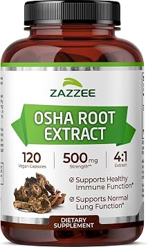 Zazzee Extra Strength OSHA Root 41 Extract, 120 Capsules, 4 Month Supply