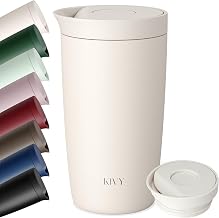 KIVY Thermal Mug 350 ml - 6 Hours Hot | 24 Hours Cold - Dishwasher Safe - BPA Free | Leak-proof – for coffee, tea and iced coffee – coffee to go mug – thermal mug with lid – insulated mug – travel mug