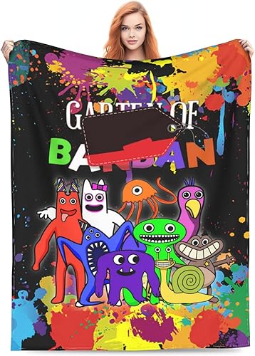 Miniatura 1 de HouAmorse Manta de anime súper suave y cálida de dibujos animados de 50 x 40 pulgadas para sofá, cama, sofá, dormitorio, 03 F