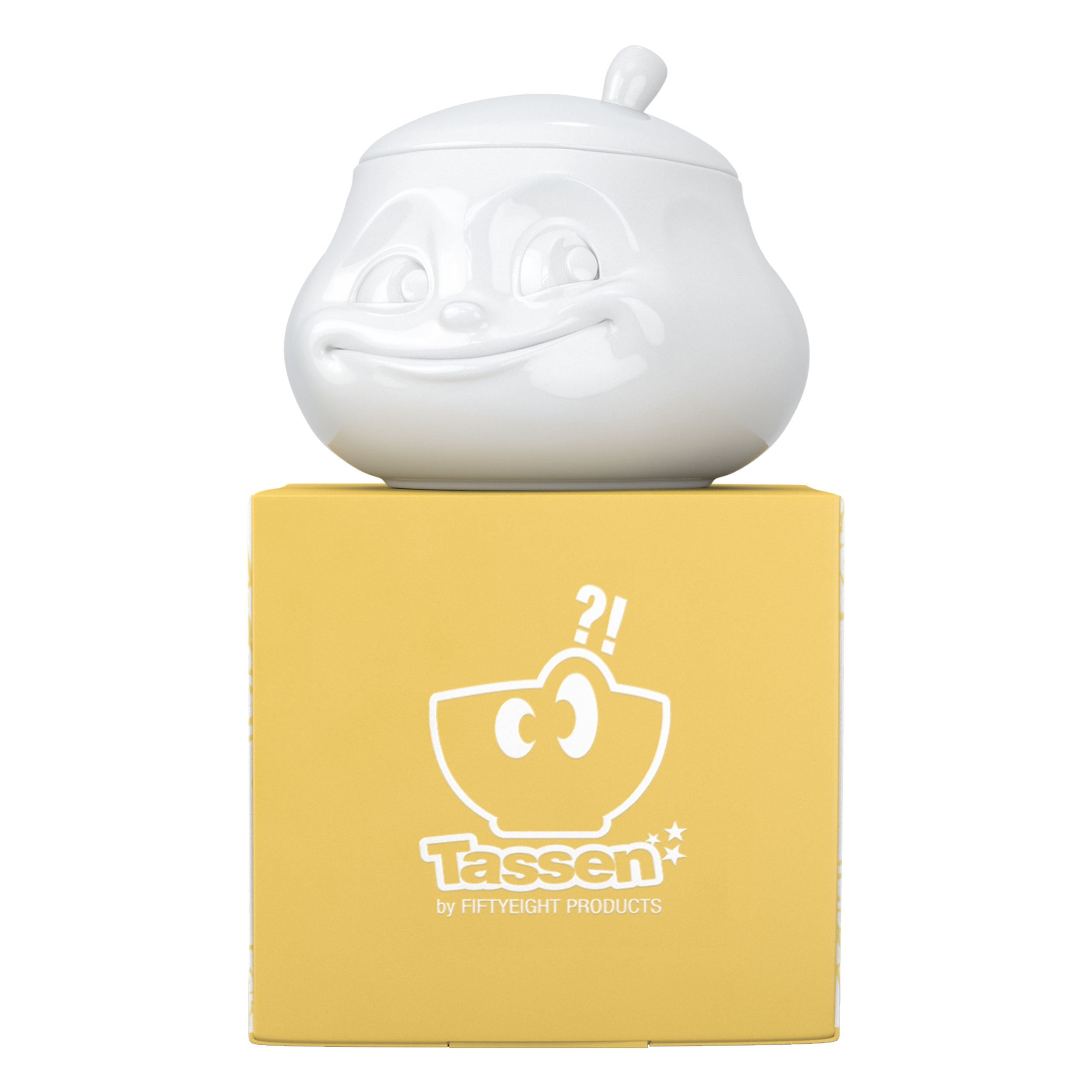 FIFTYEIGHT PRODUCTS Tazze/zuccheriera Dolce (porcellana, 11,2 x 11,3 x 11,2 cm, bianco, Made in Germany)