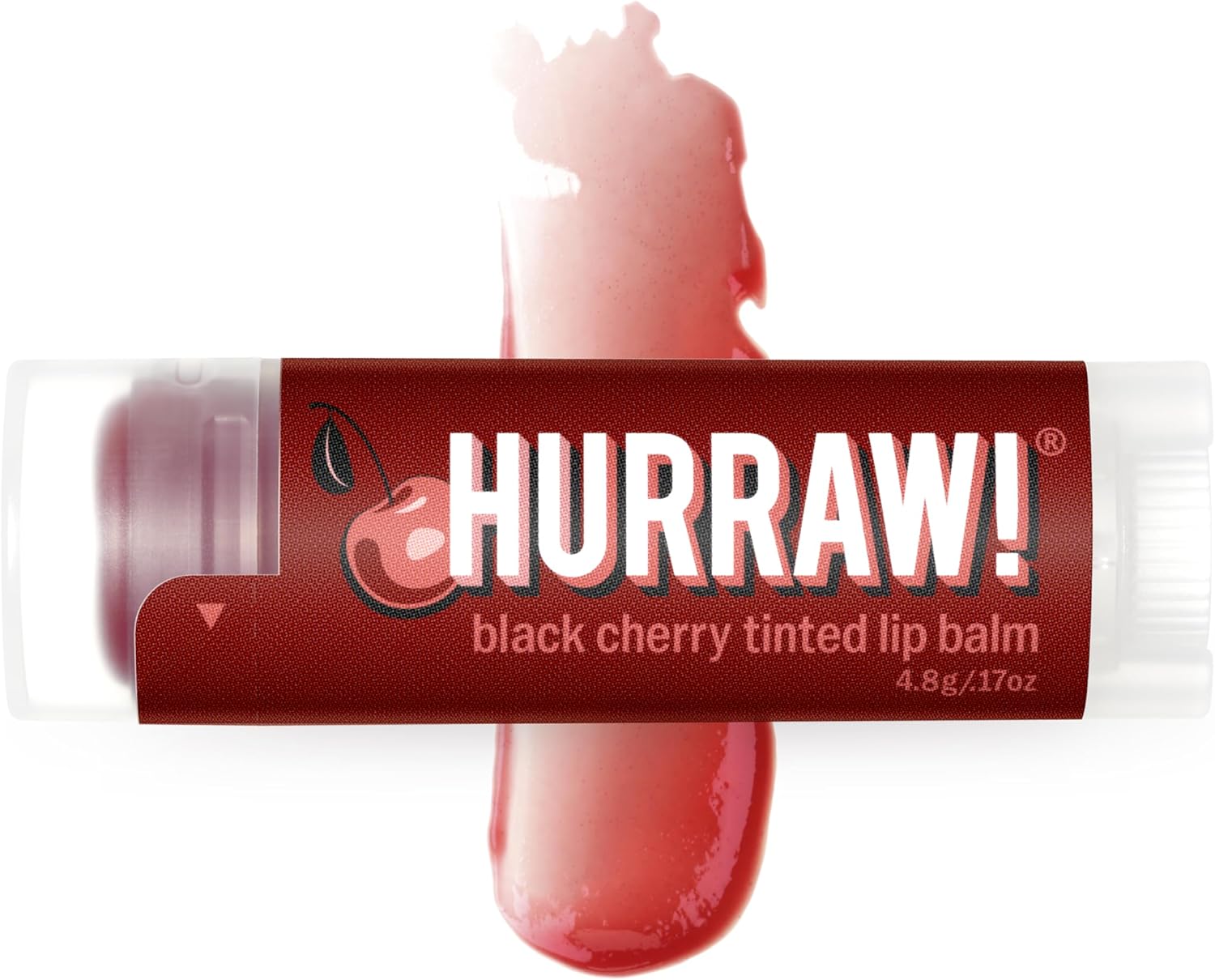 Hurraw! Black Cherry Tinted Lip Balm: (Sheer Red Tint) Organic, Certified Vegan, Cruelty and Gluten Free. Non-GMO, 100% Natural Ingredients. Bee, Shea, Soy and Palm Free. Made in USA