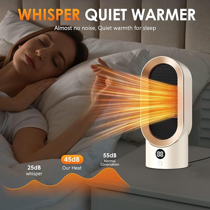 Calefactor Eléctrico Portátil Cerámico PTC 800W miniatura 5