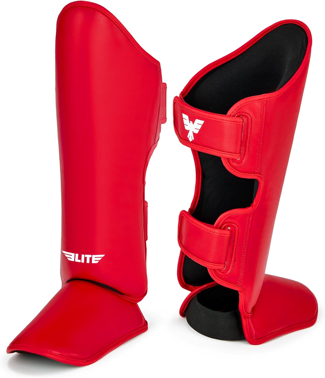 Elite Sports Muay Thai Shin Guards with adjustable straps