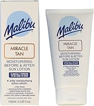 Malibu Miracle Tan Lotion Before and After Sun Moisturising Lotion with Aloe Vera, Vitamin E and Citrus Flavonoids, Hydrating Tan Enhancing Skin Care, 150ml