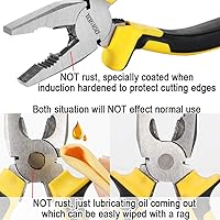 Vista 4 de Dowell - Juego de alicates de punta larga, alicates de combinación, alicates de Lineman y alicates de corte diagonal