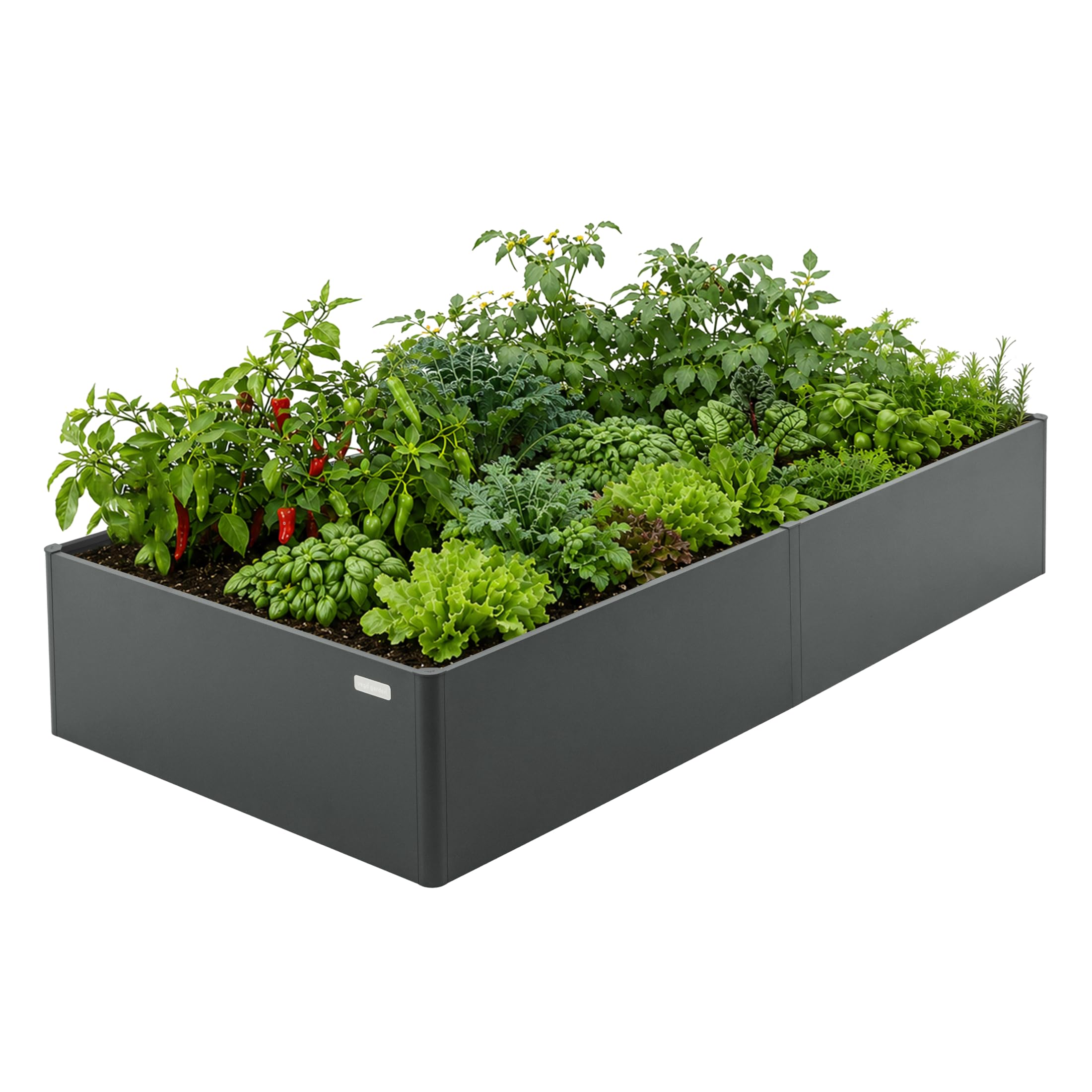 Vego garden Modern Raised Garden Bed, 17" Tall 4 x 8 ft Metal Raised Garden beds Outdoor…