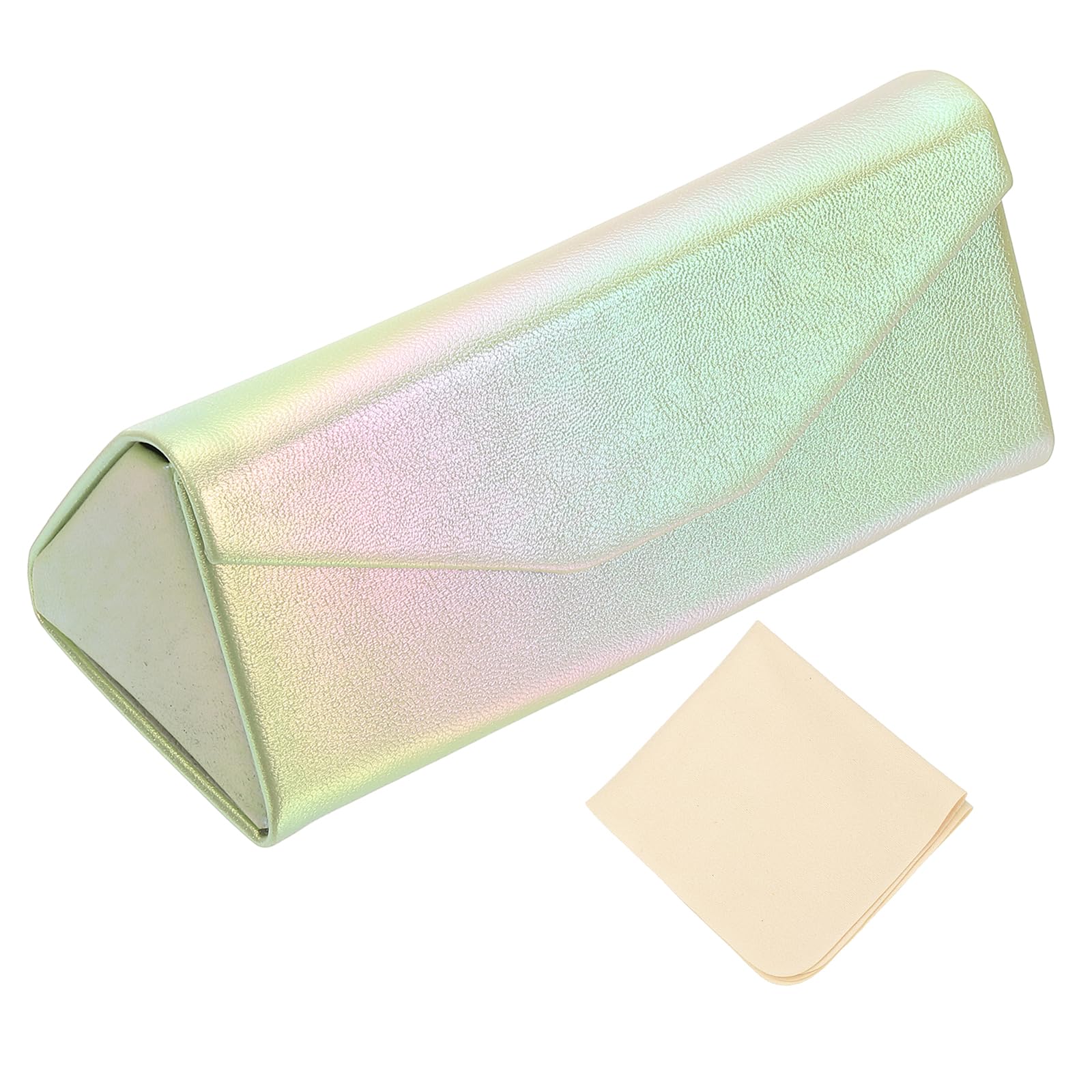 PATIKIL Foldable Glasses Case, Triangle Magnetic Sunglasses Organizer Case Hard Eyeglass Case for Glasses Organization