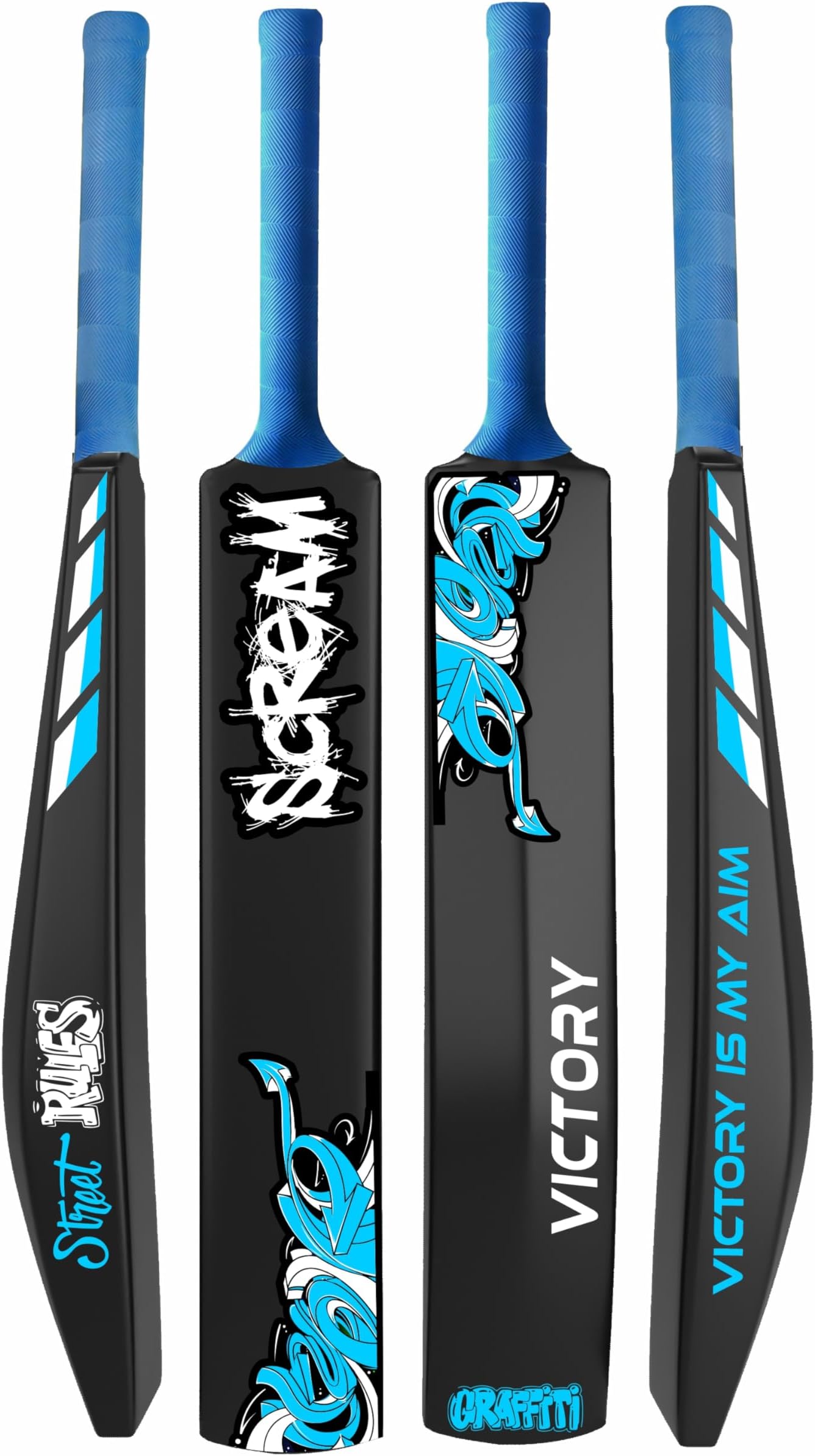 Victory Plastic Cricket Bat - Full Size (34" x 4.5") for All Age Groups - Scream Series