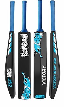 Victory Plastic Cricket Bat - Full Size (34" x 4.5") for All Age Groups - Scream Series