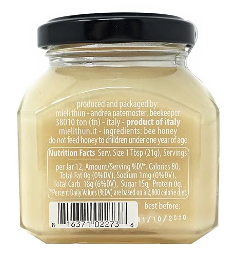Miniatura 2 de Mieli Thun Madreselva francesa natural - Honey Sulla - Italia - 8.8 onzas.