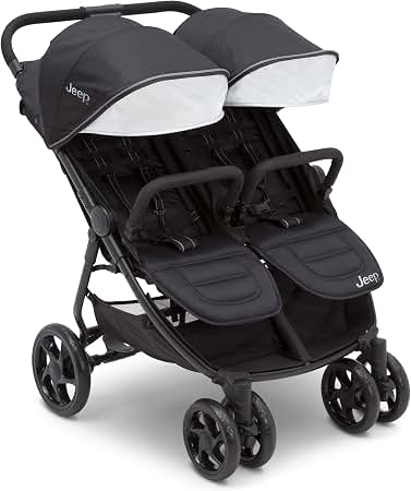 Baby Jogger® City Mini GT2 All-Terrain Side by Side Double Stroller, Twin Stroller for Newborns and Toddlers, Compatible with Britax, Cybex, Graco, and Maxi Cosi Infant Car Seats, Jet Black
