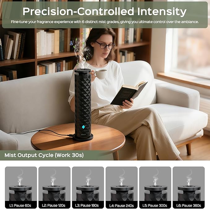 Kit Difusor de Aromas Sin Agua Parquix PD10 - Control Remoto, 5 Aceites miniatura 5