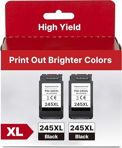 245XL - Cartucho de tinta de repuesto para Canon 245XL negro para Canon 245XL PG-245 XL compatible con Pixma TS202 TR4520 MG2525 TS3322 TS3320 TS302