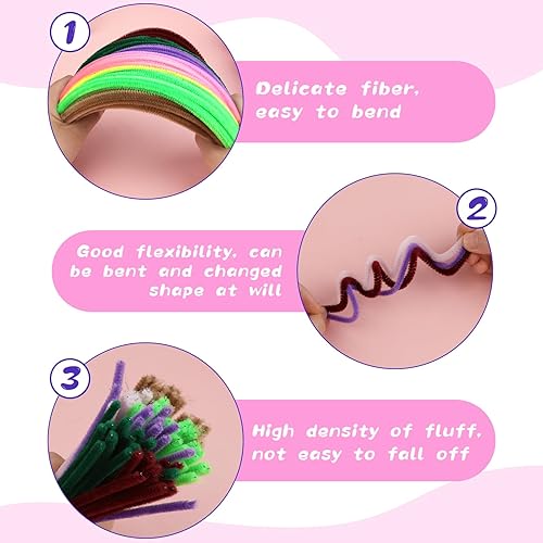 Vista 61 de 100 limpiapipas, limpiapipas para manualidades, creativos para hacer flores, tallos de chenilla, limpiadores de tuberías, flores, suministros