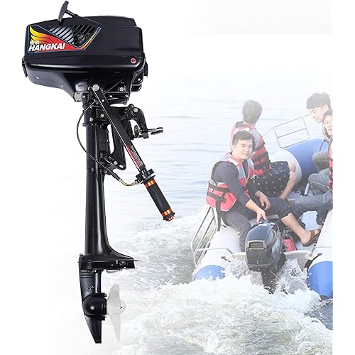 Bacacoo Outboard Engine, 3.6 Hp 2 Stroke Outboard Engine, Fishing Boat Engine Water Cooled Cdi Inflatable Small Boat