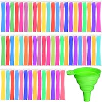 Vista 10 de Hoolerry 600 bolsas desechables para moldes de hielo con 1 embudo de silicona para congelar tubos con cierre de cremallera, molde de hielo