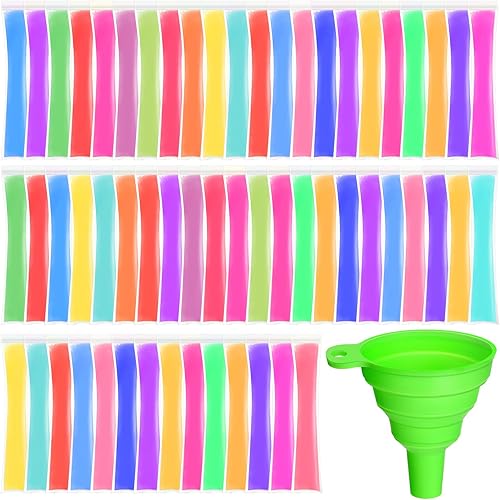 600 bolsas desechables para moldes de hielo con 1 embudo de silicona para congelar tubos con cierre de cremallera, molde de hielo de caramelo, tubos