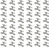 Vista 11 de Paquete de 4 topes de puerta de perno de bisagra negros, tope de puerta de perno de bisagra ajustable de alta resistencia con puntas de tope de goma