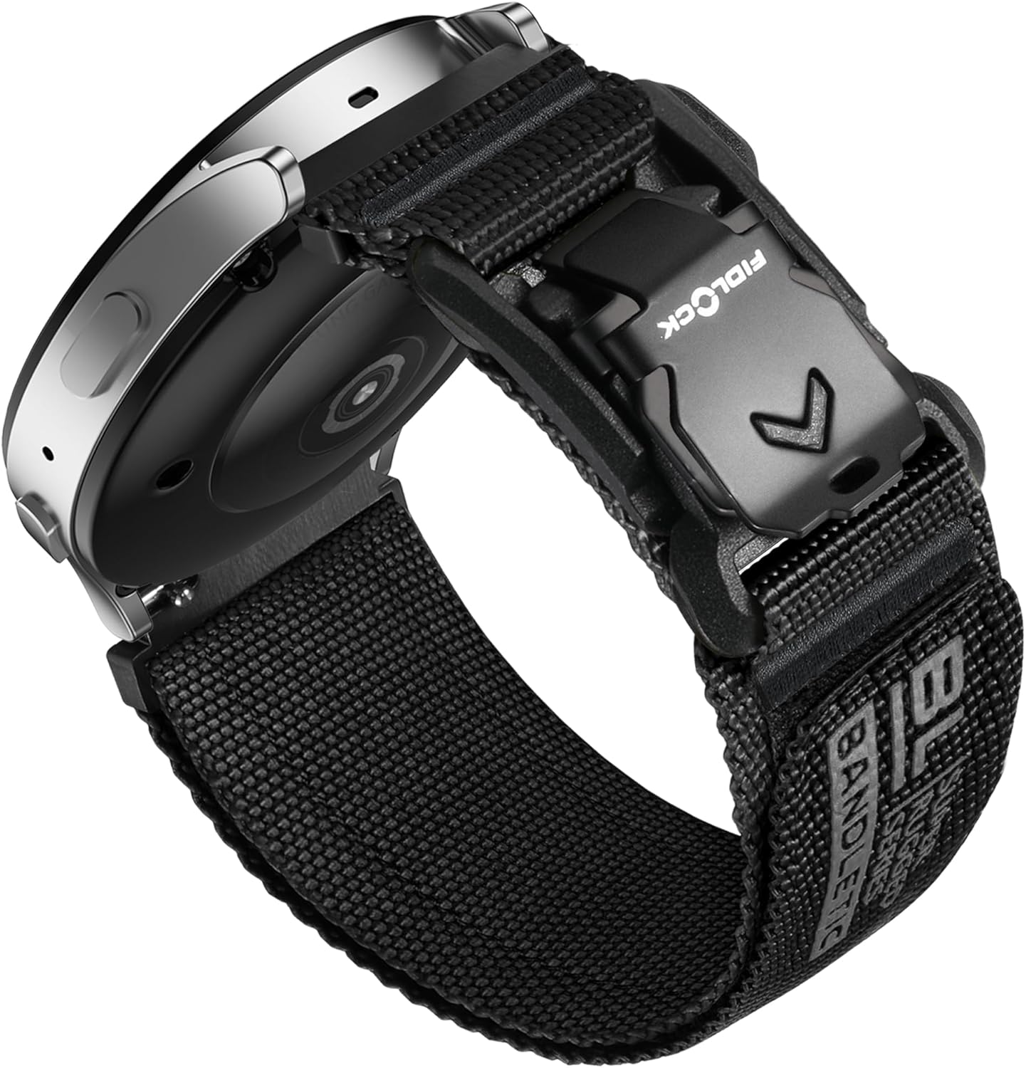 Bandletic 20mm Nylon Watch Band Compatible with Samsung Galaxy Watch 7 6 5 4 FE 40mm 44mm/for Galaxy Watch 6 4 Classic 43mm 47mm 42mm 46mm/Watch 5 Pro 45mm/Active 2 with Magnetic Fidlock V-Buckle