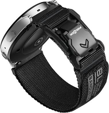 Bandletic 20mm Nylon Watch Band Compatible with Samsung Galaxy Watch 7 6 5 4 FE 40mm 44mm/for Galaxy Watch 6 4 Classic 43mm 47mm 42mm 46mm/Watch 5 Pro 45mm/Active 2 with Magnetic Fidlock V-Buckle