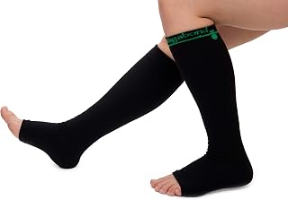 Vagabond 3XL and 2XL Wide Calf Toeless Compression Socks -15-20 mmHg for Fatigue, Pain, Leg Swelling, Comfy Compression