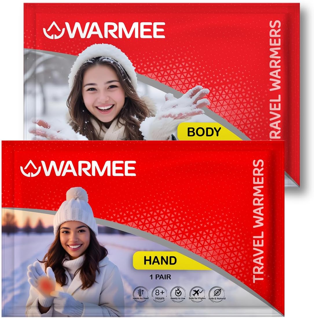 Warmee Self-Heating Warmer Combo Pack - 8+ Hours, Air-Activated Heat Pouch - Long Lasting, Safe, Natural, Odorless Warmers for Outdoor Activities, Winter & Travel