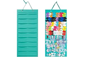 Large Hair Bow Organizers Wall Mounted 10-Layer Claw Clips Stand Storage Holder