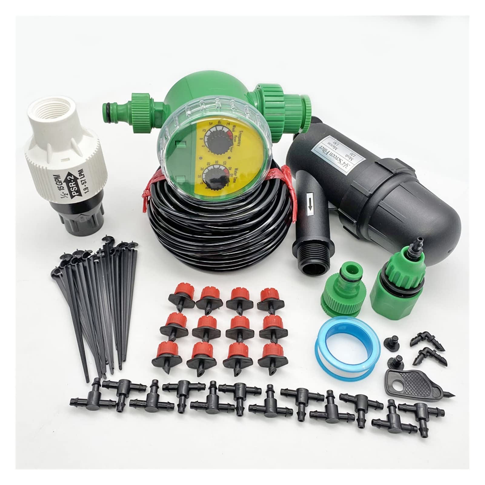 Kit de riego por goteo de 10 m, sistema de riego de jardín inteligente, sistema de riego por goteo, sistema de riego de plantas por goteo, kit de riego de 10 m (color: 10 m)
