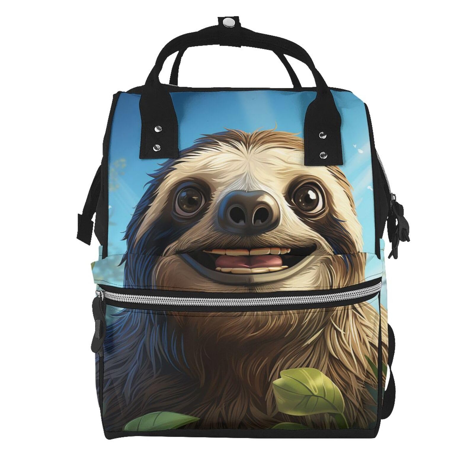 Sac à dos à langer grande capacité imperméable avec imprimé