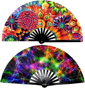 Folding Hand Fan Lightweight Portable for Travel Wedding Party Style 1