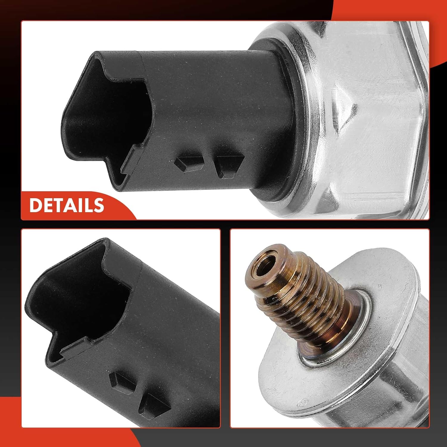 A-Premium Fuel Pressure Sensor [3 Pins] Compatible with Ford F-250 Super Duty, F-350 Super Duty, F-450 Super Duty, F-550 Super Duty, 2008 2009 2010, 6.4L