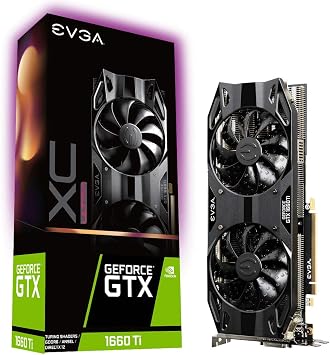EVGA Video Card 06G-P4-1267-KR GeForce GTX 1660 Ti XC Ultra Gaming 6GB GDDR6 HDB Fan Retail - Graphics Cards