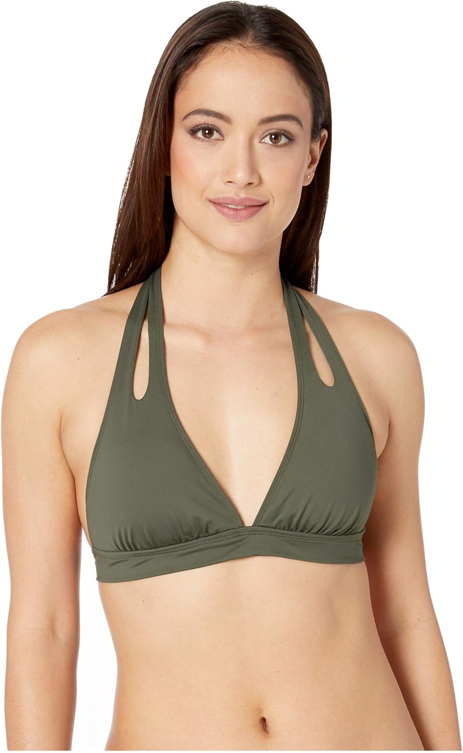 La Blanca Womens Island Goddess Halter Bikini Swimsuit Top