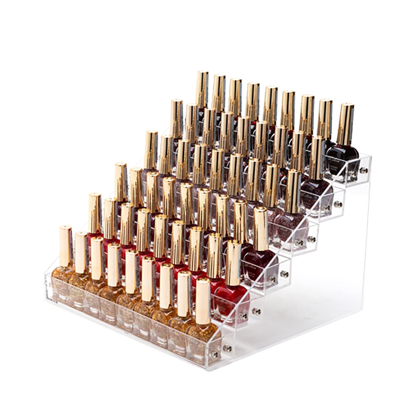 XKYDYF Organizer per smalti per Unghie, espositore per smalti Multistrato in Acrilico Trasparente, per ombretti Rossetti Trucco Oli Essenziali(Size:26x24.8x18.5cm)