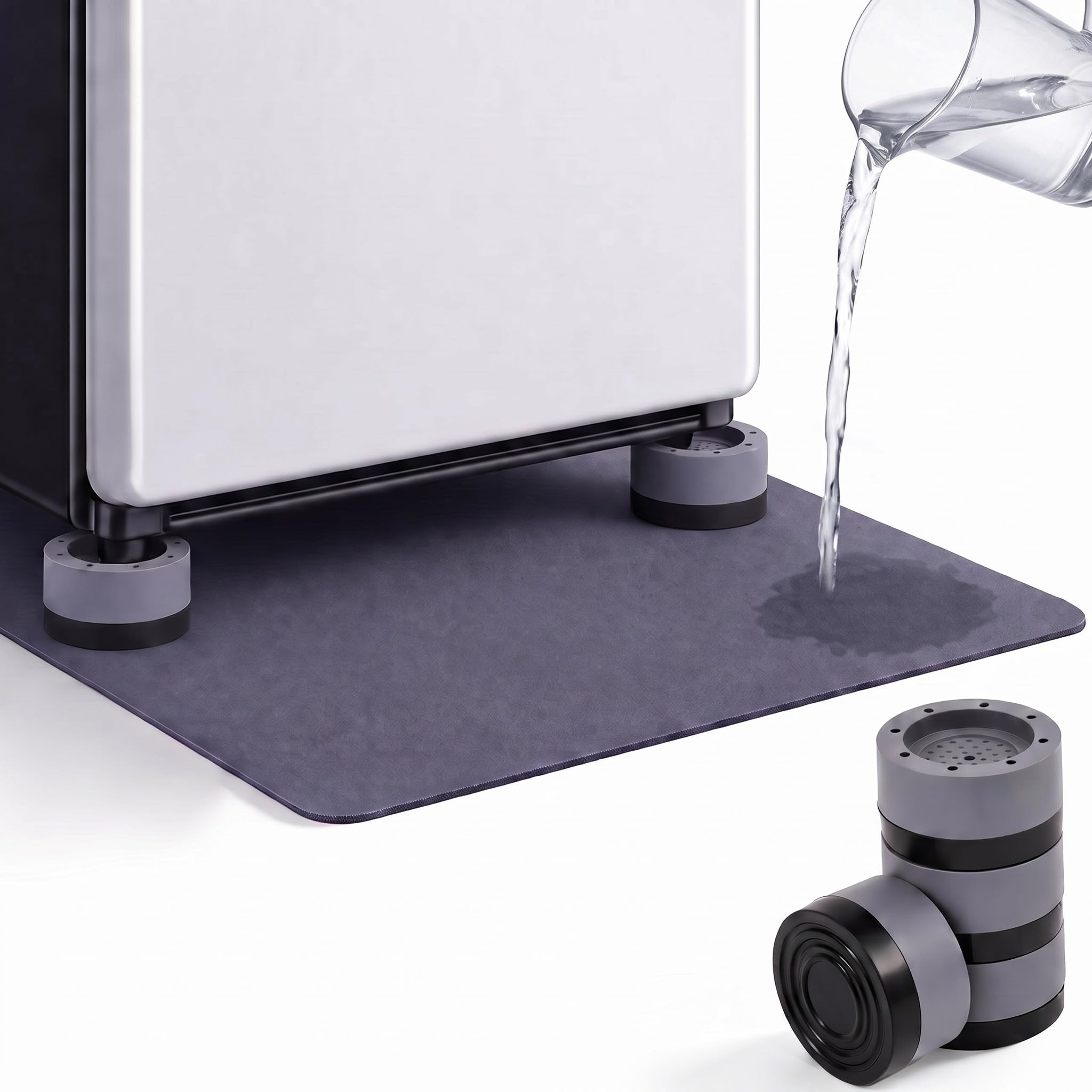 Nuanchu 5 Pack 20 x 20'' Diatomaceous Earth Drying Mini Fridge Mat Set