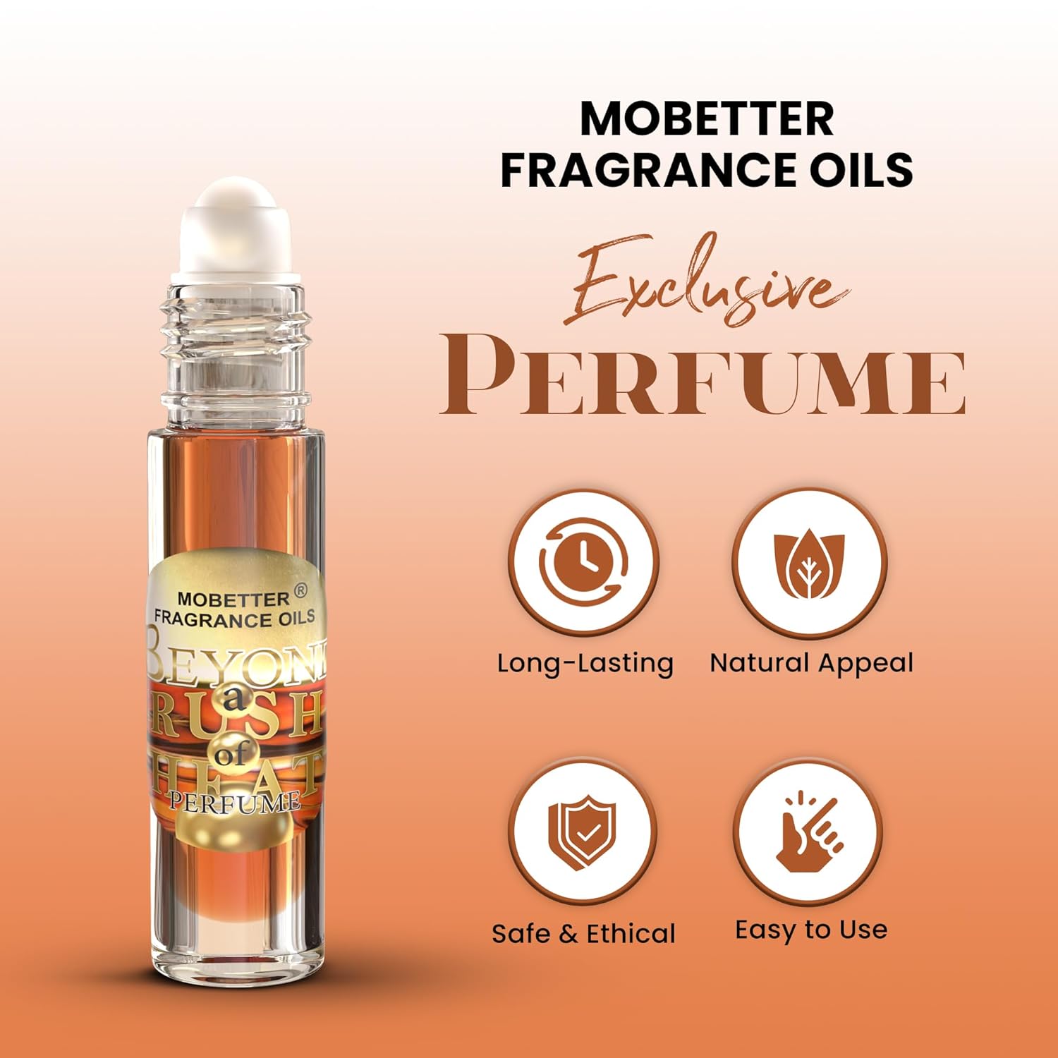 MOBETTER FRAGRANCE OILS Beyond a Rush of Heat Perfume Body Oil for Women | Long-Lasting Alcohol-Free Roll-On Scent | Inspired by Iconic Warm & Bold Fragrances | Uncut Body Oil for Travel & Daily Wear - Image 3